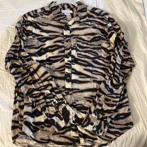 Animal Print soft button up Urban Outfitters